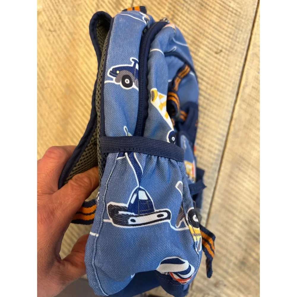 Pottery Barn Kids Mackenzie Small Backpack Blue Construction Truck Print